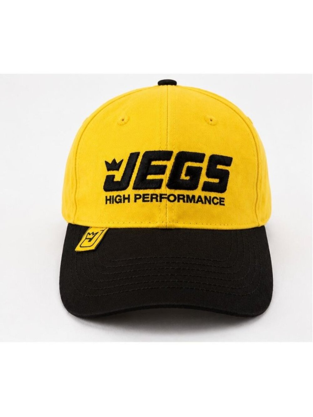 JEGS High Performance Yellow Black Adjustable Racing Hat Cap Strapback